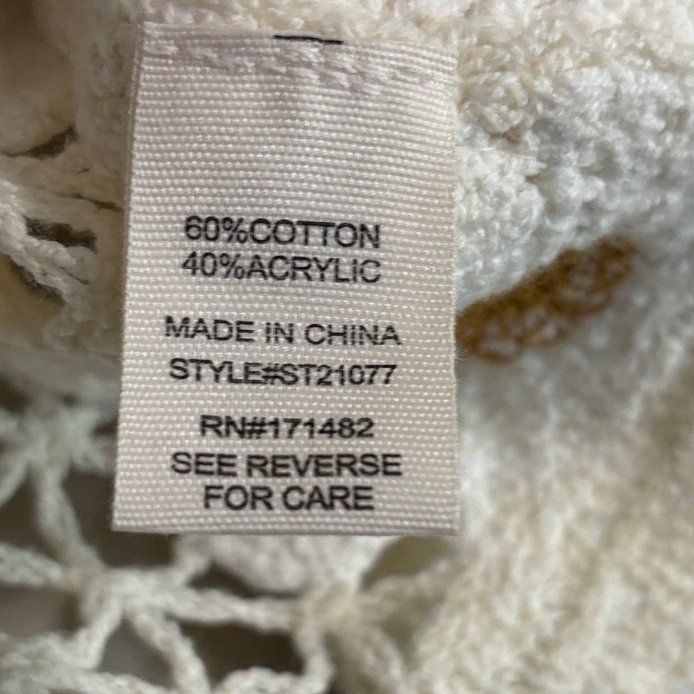 Moon & Madison Crochet Daisy Cardigan Sweater M Boho Open Knit - Picture 5 of 5